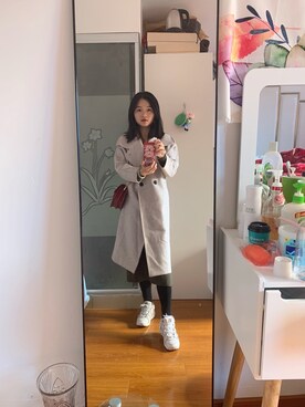 「秋冬」｜「アイテム（スリッポン）」を使った、不用舔的奥莉奥さん（レディース・164cm）の秋コーディネート