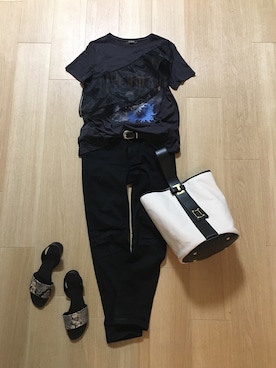 「ME AND HER（ミーアンドハー）のアイテム」を使った、mirukuさん（レディース・157cm）の夏コーディネート