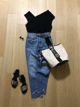 「ME AND HER（ミーアンドハー）のアイテム」を使った、mirukuさん（レディース・157cm）の夏コーディネート