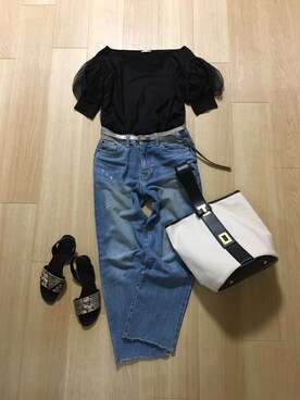 「ME AND HER（ミーアンドハー）のアイテム」を使った、mirukuさん（レディース・157cm）の秋コーディネート