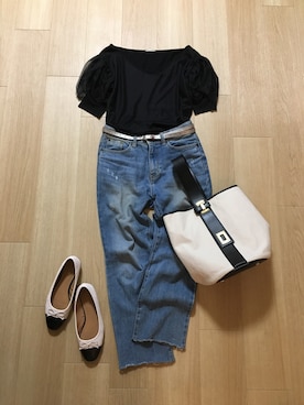 「ME AND HER（ミーアンドハー）のアイテム」を使った、mirukuさん（レディース・157cm）の秋コーディネート