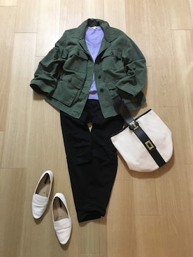 「ME AND HER（ミーアンドハー）のアイテム」を使った、mirukuさん（レディース・157cm）の春コーディネート