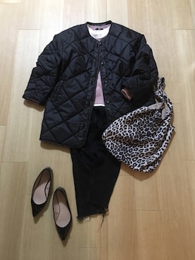 「キルティングコート」｜mirukuさん（レディース・157cm）の冬コーディネート