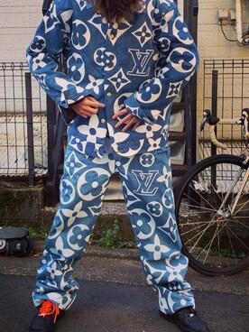 「LouisVuitton」｜「アイテム（デニムジャケット）」を使った、ミュウツー/naokiさん（メンズ・173cm）の夏コーディネート