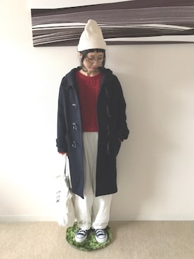 「Doシンプル部」｜「アイテム（ダッフルコート）」を使った、ayappeさん（レディース・152cm）の冬コーディネート