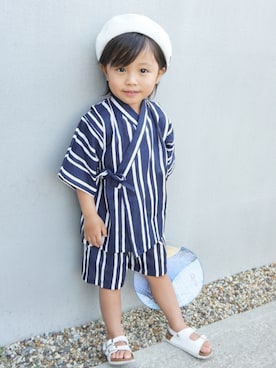 「GLOBAL WORK（グローバルワーク）のアイテム（水着/着物・浴衣）」を使った、アキラさん（キッズ・90cm）の夏コーディネート