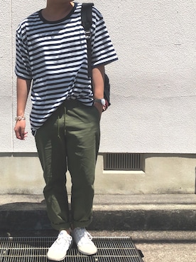 「BLACK LABEL CRESTBRIDGE（ブラックレーベル・クレストブリッジ）のアイテム（バッグ）」を使った、びっとさん（メンズ・170cm）の夏コーディネート