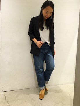 「Johnbull（ジョンブル）のアイテム（ジャケット/アウター）」を使った、kuboさん（レディース・162cm）の秋コーディネート