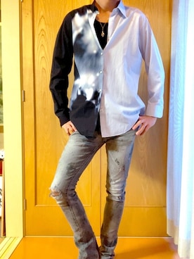「CIVARIZE（シヴァーライズ）のアイテム（パンツ）」を使った、まっちゃんさん（メンズ・175cm）の秋コーディネート