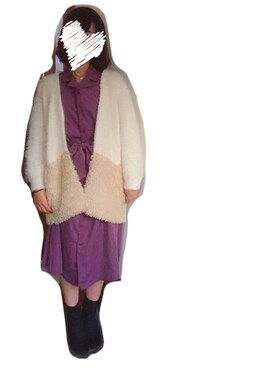 「AS as know as（エーエス アズノウアズ）のアイテム（ワンピース）」を使った、*apio*さん（レディース・166cm）の冬コーディネート