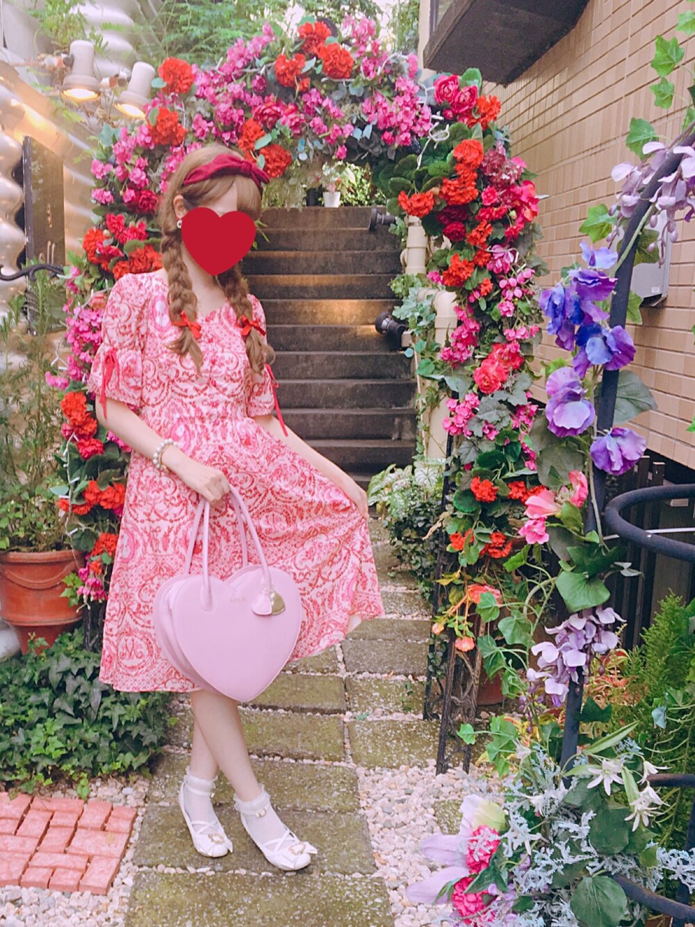 「summer、milk、ワンピース」｜「MILKのアイテム（ワンピース、ピンク系）」を使った、Rinoさん（レディース・164cm）の夏コーディネートの1枚目の写真