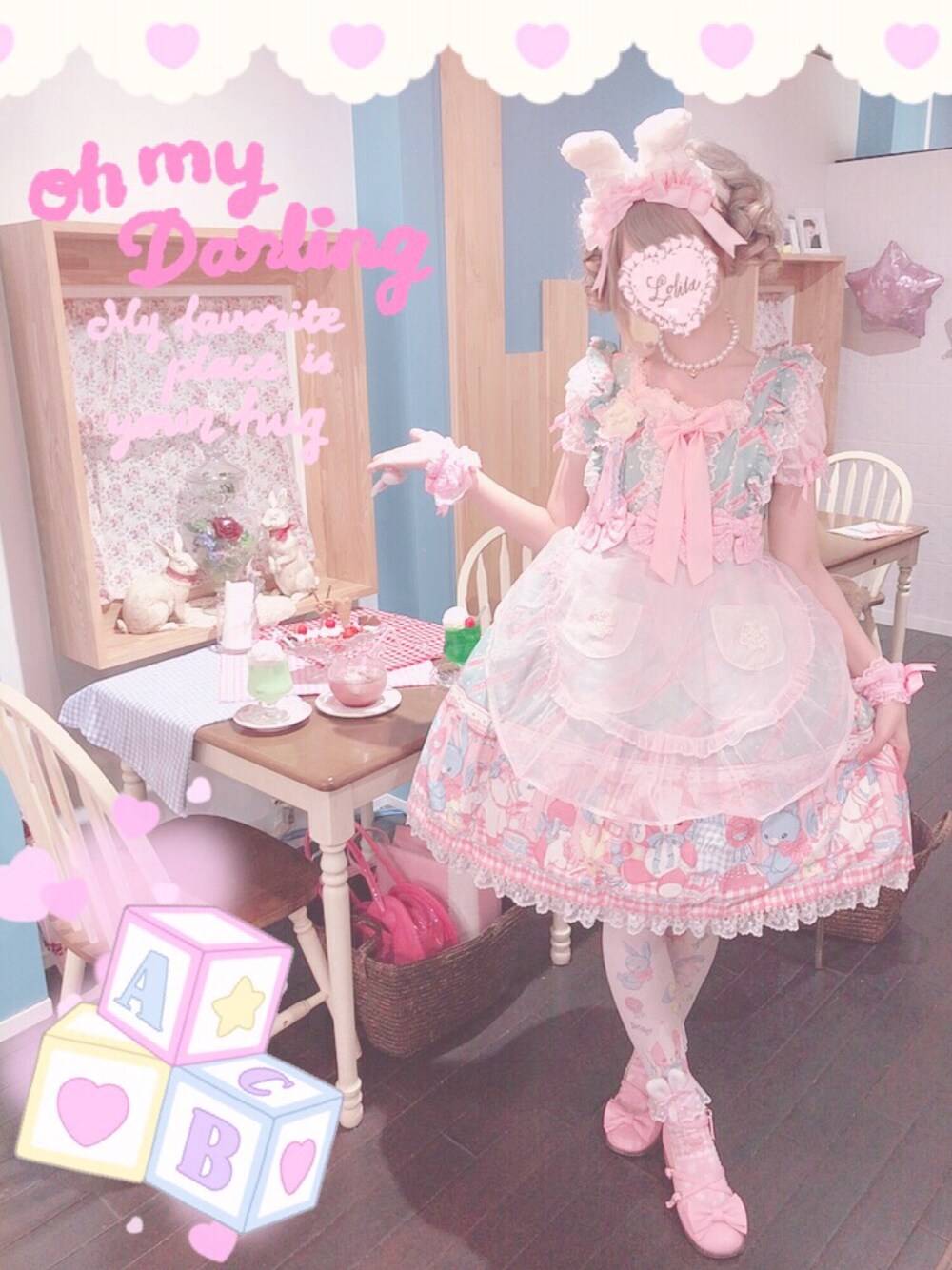 「ラブアンドピース2019、Angelic Pretty、angelicpretty、ロリータ、ロリィタ、休日スタイル」｜「Angelic Prettyのアイテム（ワンピース/ドレス、グリーン系）」を使った、Rinoさん（レディース・164cm）の秋コーディネートの1枚目の写真