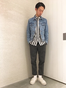「サタデーズ ニューヨークシティ (Saturdays NYC)」｜「アイテム（デニムジャケット）」を使った、RYOJIさん（メンズ・174cm）の春コーディネート