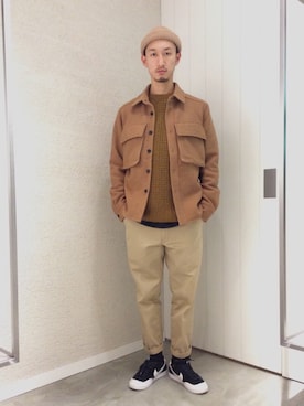 「Saturdays NYC（サタデーズ ニューヨークシティ ）のアイテム（ミリタリージャケット）」を使った、RYOJIさん（メンズ・174cm）の秋コーディネート