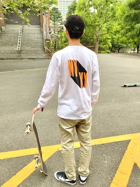 「Saturdays NYC（サタデーズ ニューヨークシティ ）のアイテム（スラックス）」を使った、RYOJIさん（メンズ・174cm）の春コーディネート