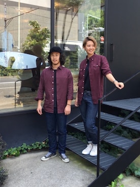 「サタデーズ ニューヨークシティ (Saturdays NYC)」｜「アイテム（シューズ）」を使った、RYOJIさん（メンズ・174cm）の秋コーディネート
