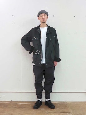 「バイカージャケット」｜RYOJIさん（メンズ・174cm）の冬コーディネート