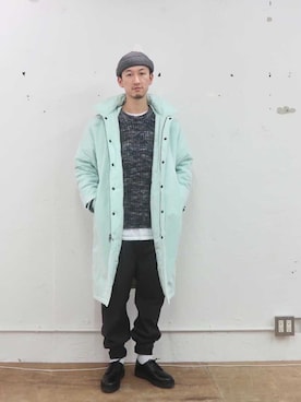「Saturdays NYC（サタデーズ ニューヨークシティ ）のアイテム（ダウンジャケット/コート）」を使った、RYOJIさん（メンズ・174cm）の冬コーディネート