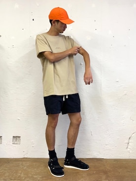 「Saturdays NYC（サタデーズ ニューヨークシティ ）のアイテム（サンダル）」を使った、RYOJIさん（メンズ・174cm）の夏コーディネート