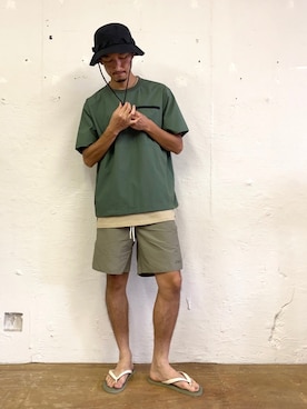 「撥水性」｜RYOJIさん（メンズ・174cm）の夏コーディネート
