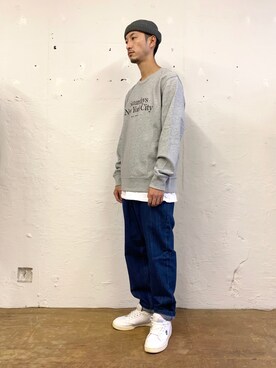 「Saturdays NYC（サタデーズ ニューヨークシティ ）のアイテム（スウェット）」を使った、RYOJIさん（メンズ・174cm）の秋コーディネート