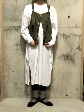 「ニコアンド」｜「アイテム（バレエシューズ）」を使った、リョウさん（レディース・164cm）の春コーディネート