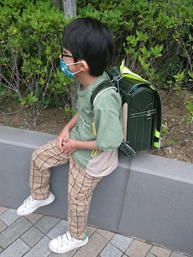 「メガネ男子」｜manatoさん（キッズ・110cm）の春コーディネート