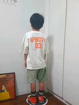 「アイテム（ソックス/靴下、ブラック系）」を使った、manatoさん（キッズ・110cm）の夏コーディネート
