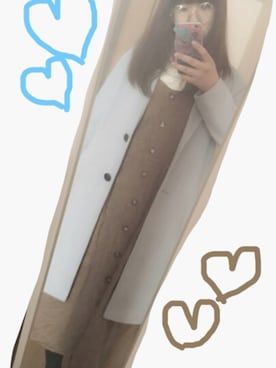 「AS KNOW AS PINKY（アズノゥアズピンキー）のアイテム（チェスターコート）」を使った、YUMEさん（レディース・157cm）の冬コーディネート