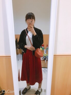 「NET（ネット）のアイテム（ブルゾン）」を使った、chiayi さん（レディース・167cm）の冬コーディネート