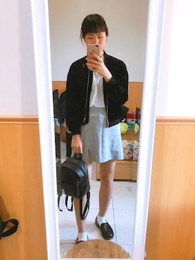 「NET（ネット）のアイテム（ブルゾン）」を使った、chiayi さん（レディース・167cm）の冬コーディネート