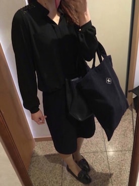 「MISCH MASCH（ミッシュマッシュ）のアイテム（その他アウター）」を使った、みさりんこさん（レディース・154cm）の冬コーディネート