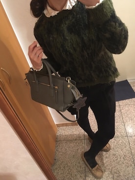 「PLAIN CLOTHING（プレーンクロージング）の【SALE!!】【ZOZOTOWN人気ランキング 1位獲得】シーズンレス2WAYフラップハンドバッグ/ショルダーバッグ（ショルダーバッグ）」を使った、みさりんこさん（レディース・154cm）の冬コーディネート