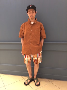 「AlexanderLeeChang（アレキサンダーリーチャン）のアイテム（シャツ/ブラウス）」を使った、SAKAZAKIさん（メンズ・167cm）の春コーディネート