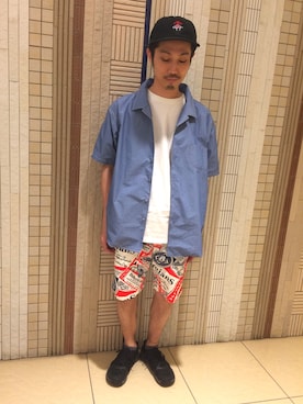 「AlexanderLeeChang（アレキサンダーリーチャン）のアイテム（シャツ/ブラウス）」を使った、SAKAZAKIさん（メンズ・167cm）の春コーディネート