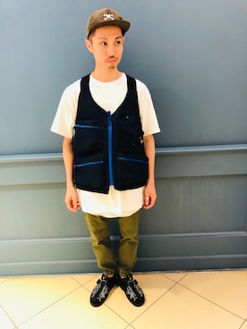 「COMFY（コンフィー）のアイテム（その他アウター）」を使った、SAKAZAKIさん（メンズ・167cm）の夏コーディネート