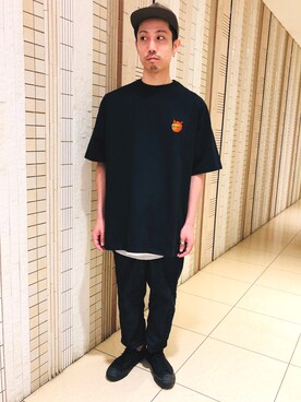 「AlexanderLeeChang（アレキサンダーリーチャン）のアイテム（Tシャツ/カットソー）」を使った、SAKAZAKIさん（メンズ・167cm）の夏コーディネート