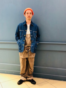「MANASTASH（マナスタッシュ）のアイテム（オールインワン・サロペット）」を使った、SAKAZAKIさん（メンズ・167cm）の夏コーディネート