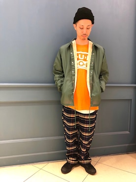 「is-ness（イズネス）のアイテム（ジャケット/アウター）」を使った、SAKAZAKIさん（メンズ・167cm）の秋コーディネート