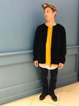「MANASTASH（マナスタッシュ）のアイテム（その他アウター）」を使った、SAKAZAKIさん（メンズ・167cm）の秋コーディネート