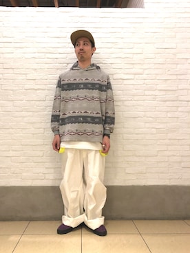 「Gramicci（グラミチ）のアイテム（パーカー）」を使った、SAKAZAKIさん（メンズ・167cm）の春コーディネート
