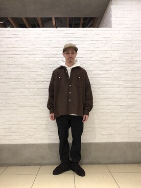 「ptarmigan（ターミガン）のアイテム」を使った、SAKAZAKIさん（メンズ・167cm）の冬コーディネート