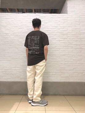 「meanswhile（ミーンズワイル）のアイテム（トップス）」を使った、SAKAZAKIさん（メンズ・167cm）の夏コーディネート