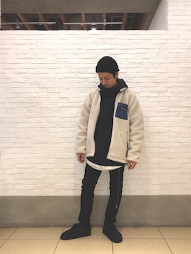 「MANASTASH（マナスタッシュ）のアイテム（ニットキャップ/ビーニー）」を使った、SAKAZAKIさん（メンズ・167cm）の秋コーディネート