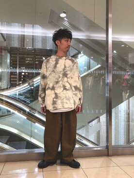 「MANASTASH（マナスタッシュ）のアイテム（ニット/セーター）」を使った、SAKAZAKIさん（メンズ・167cm）の冬コーディネート