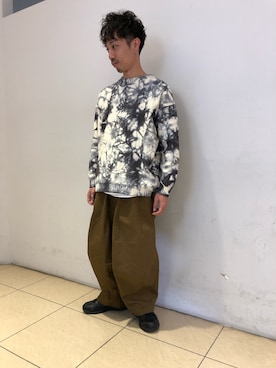 「MANASTASH（マナスタッシュ）のアイテム（ニット/セーター）」を使った、SAKAZAKIさん（メンズ・167cm）の冬コーディネート