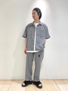 「PG（ピージー）のアイテム（サンダル）」を使った、SAKAZAKIさん（メンズ・167cm）の春コーディネート