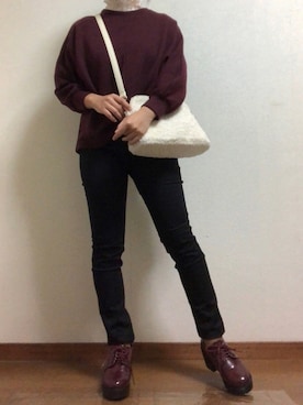 「メンズライクコーデ」｜「アイテム（その他）」を使った、reeeeiさん（レディース・148cm）の秋コーディネート