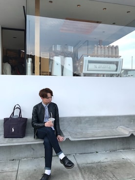 「アイテム（バングル/リストバンド）」を使った、soumaさん（メンズ・171cm・20代）の春コーディネート