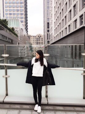 「TAIPEI」｜「アイテム（ダウンジャケット/コート）」を使った、Hsuanさん（レディース・163cm）の冬コーディネート